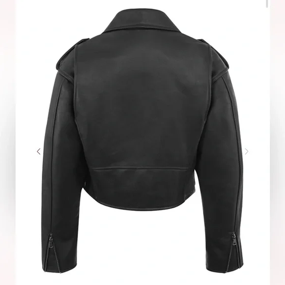 House of CB ‘Lumia’ Black Leather Jacket size Medium - Picture 4 of 17